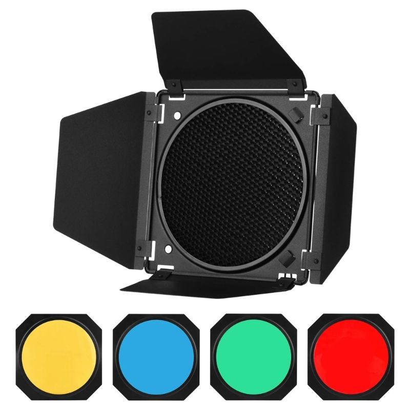 Honeycomb Grid Filter - Scheunentür + Wabengitter + 4-Farbenfilter für