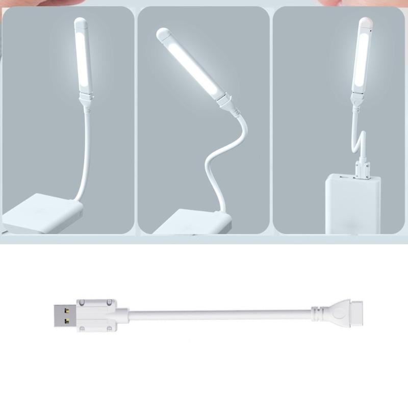 Photography Lighting Book - USB-LED-Nachtlicht, 8 LEDs, Buchlampe, Verlängerungsstange, Steckeradapter