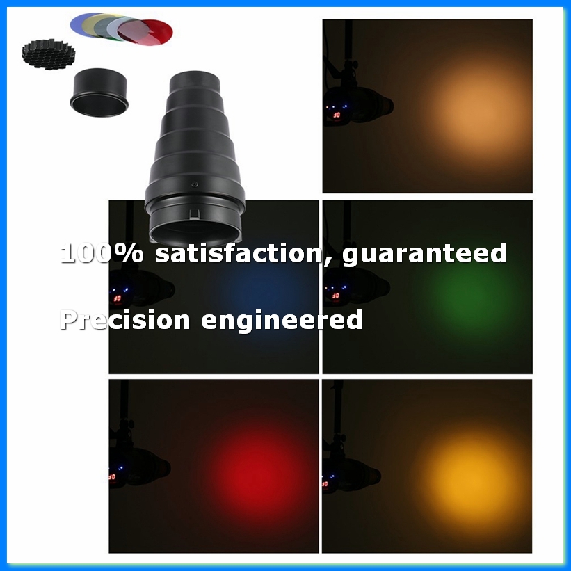 Honeycomb Grid Filter - Konischer Snoot mit Wabengitter, 5-teiliges Farbfilter-Set