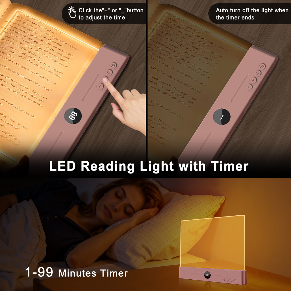 Photography Lighting Book - 2-in-1 LED-Buchlampe & Nachtlicht, 3 Farbmodi,