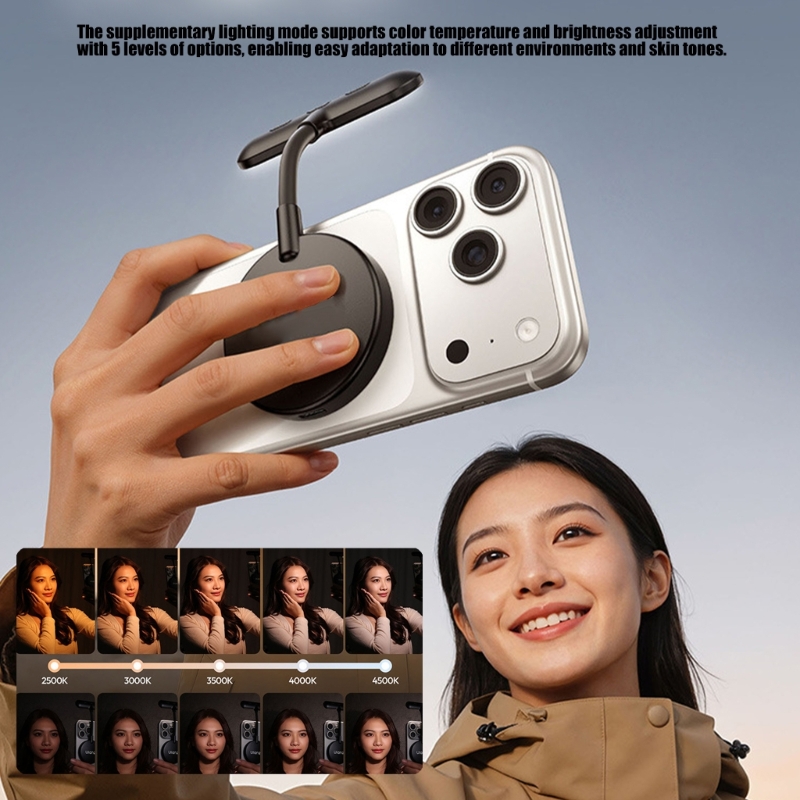Photography Lighting Book - Tragbare ABS-LED-Magnet-Telefonlampe, Buchleuchte für Nachtlesen und