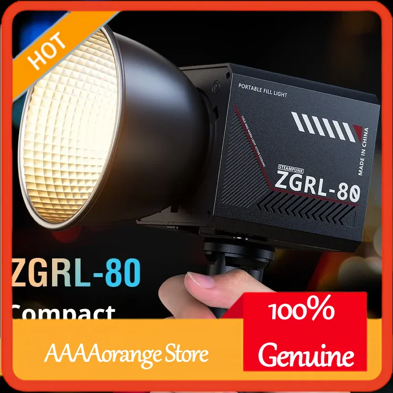 Photography Lighting System - ZGRL80 80 W COB-LED-Videoleuchte, tragbare tragbare