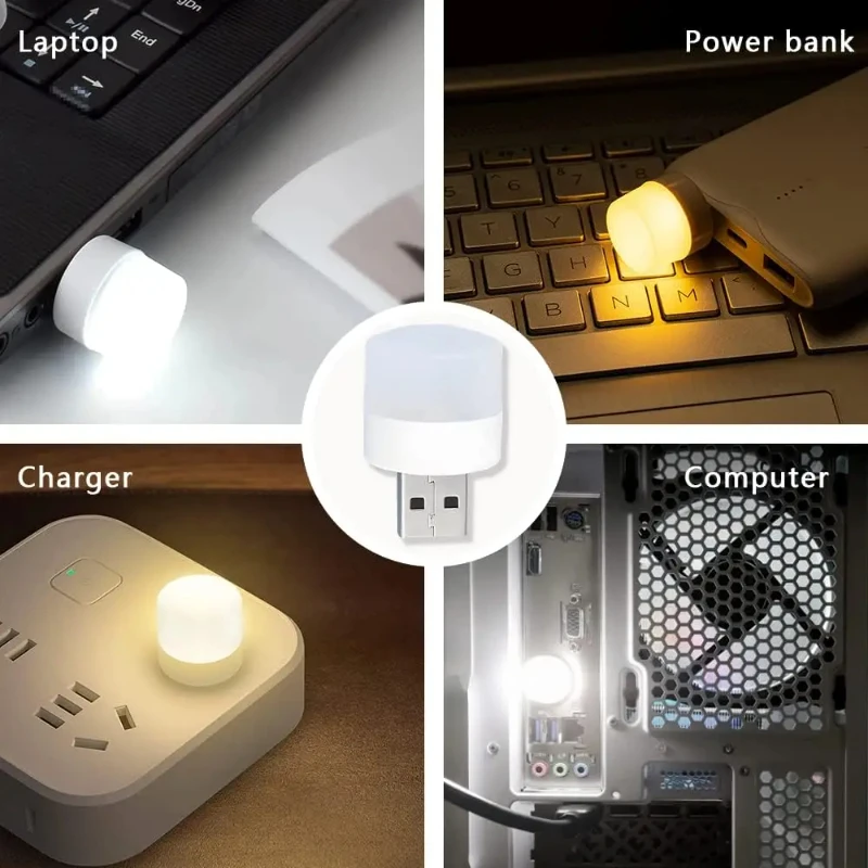 Photography Lighting Book - Mini-USB-Nachtlicht, warmweiß, Augenschutz, Buch, Leselicht, Computer,