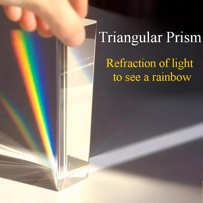 Lighting Glass Photography - 1 Stück Regenbogen-Dreiecksprisma aus K9-Kristallglas für