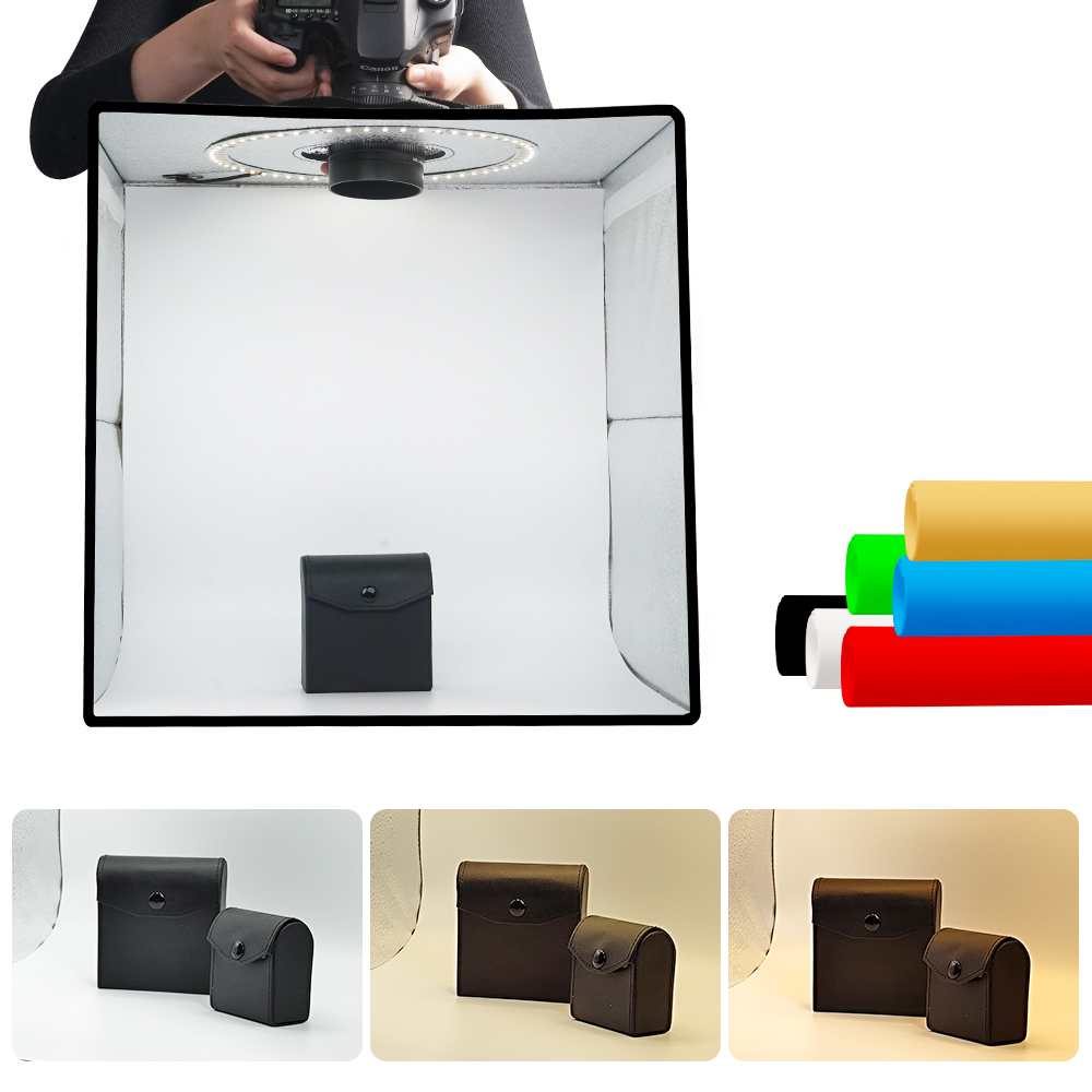 Photography Lightning - Lightdow Dimmbare Fotobox, LED-Lichtraum, Fotostudio-Leuchtkasten-Set, 120