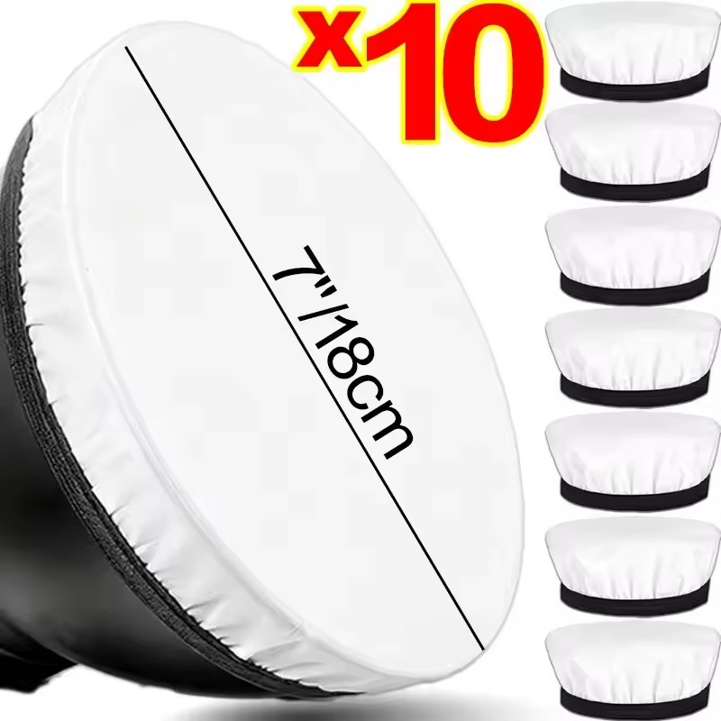 Photography Lighting System - 1/3/5/10 Stück 7-Zoll-Fotografie-Lichtdiffusor-Tuch Standard-Studio-Stroboskop-Reflektor für Fernsehaufnahmen