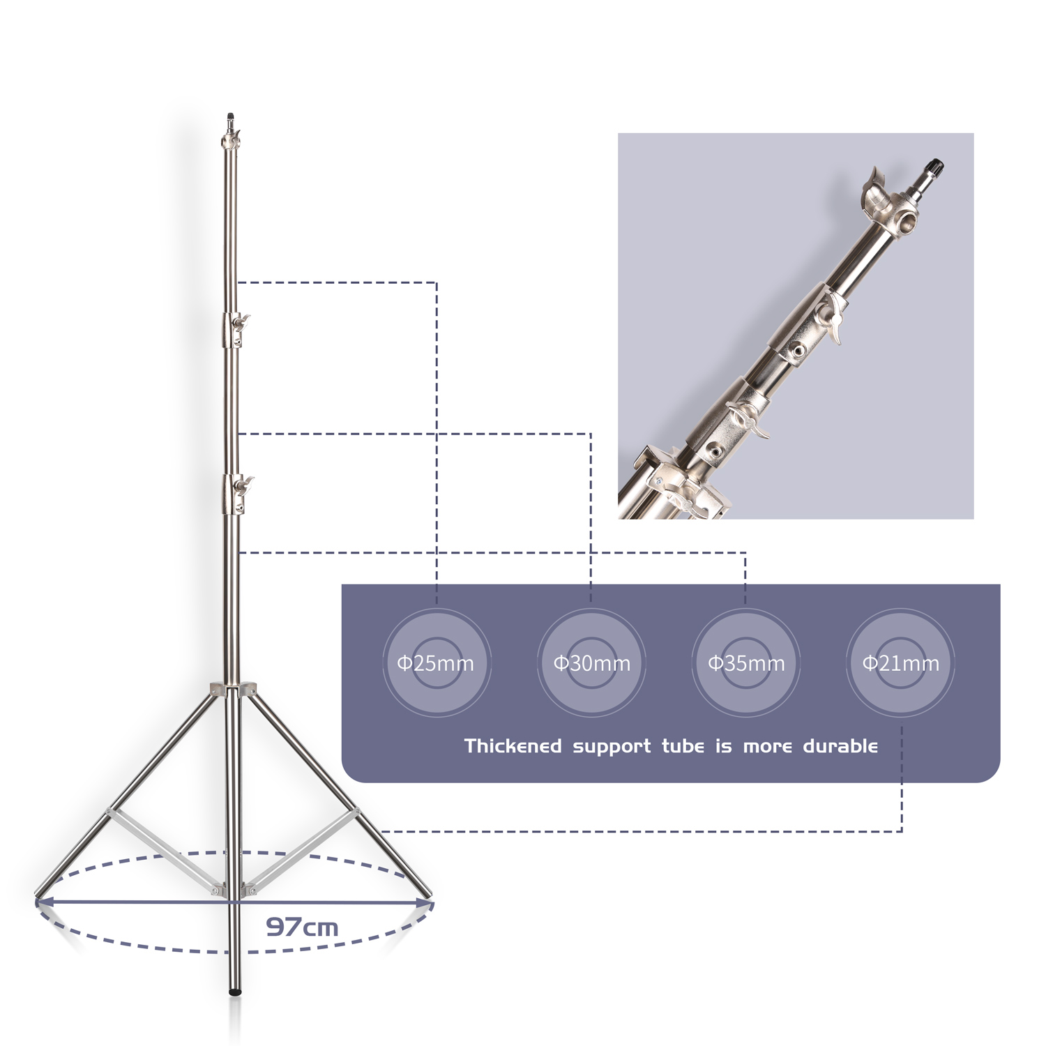 SH 2,8 M Edelstahl Licht Stehe – Photography Lightning Bewertung und Preis
