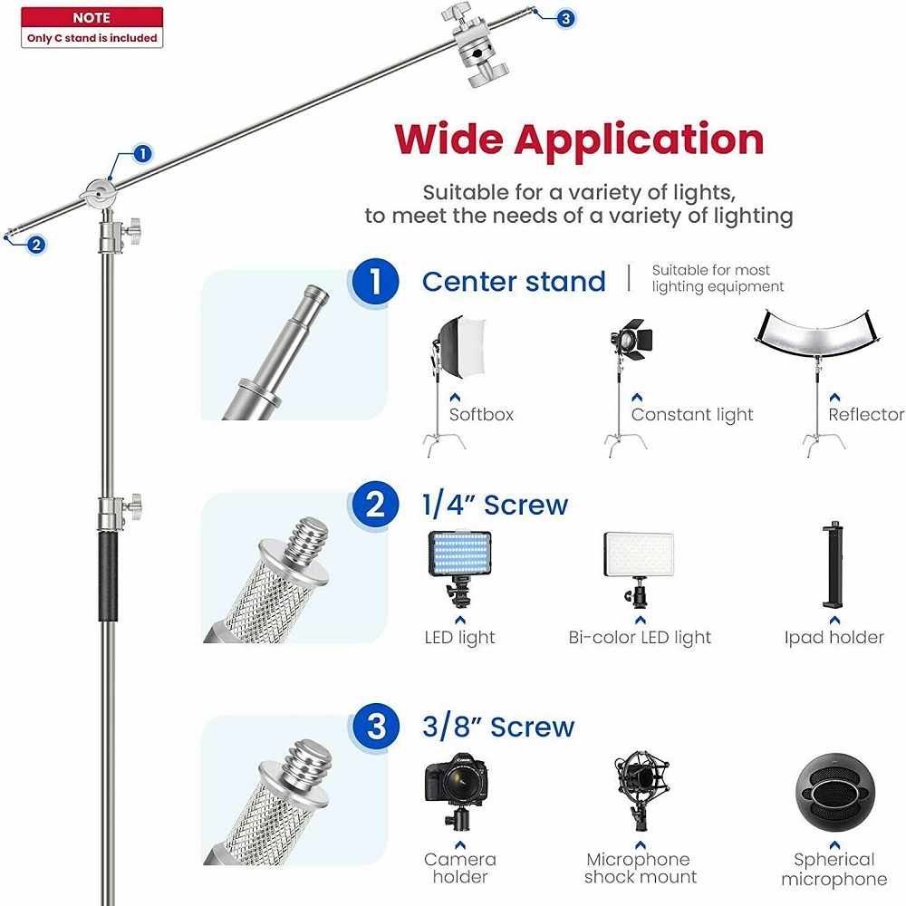 Selens 300cm C-Stand Edelstahl – Photography Lightning Bewertung und Preis