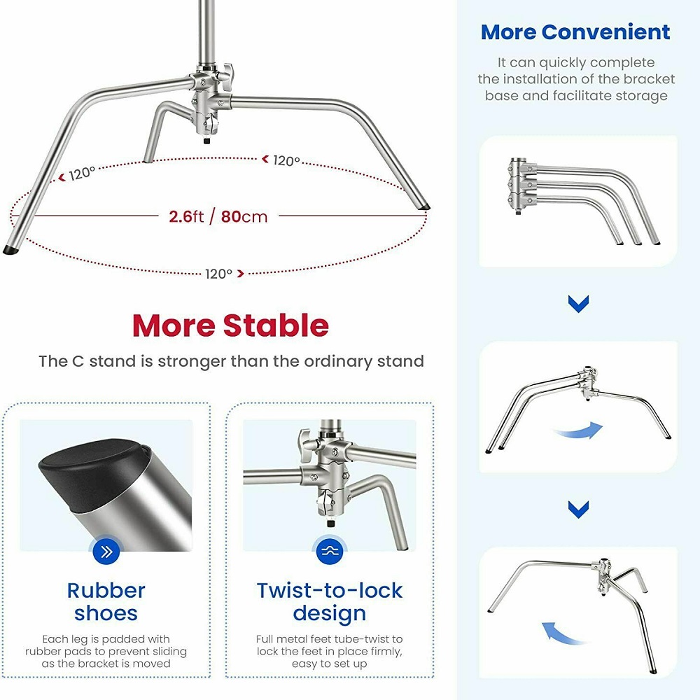 Selens 300cm C-Stand Edelstahl – Photography Lightning Bewertung und Preis